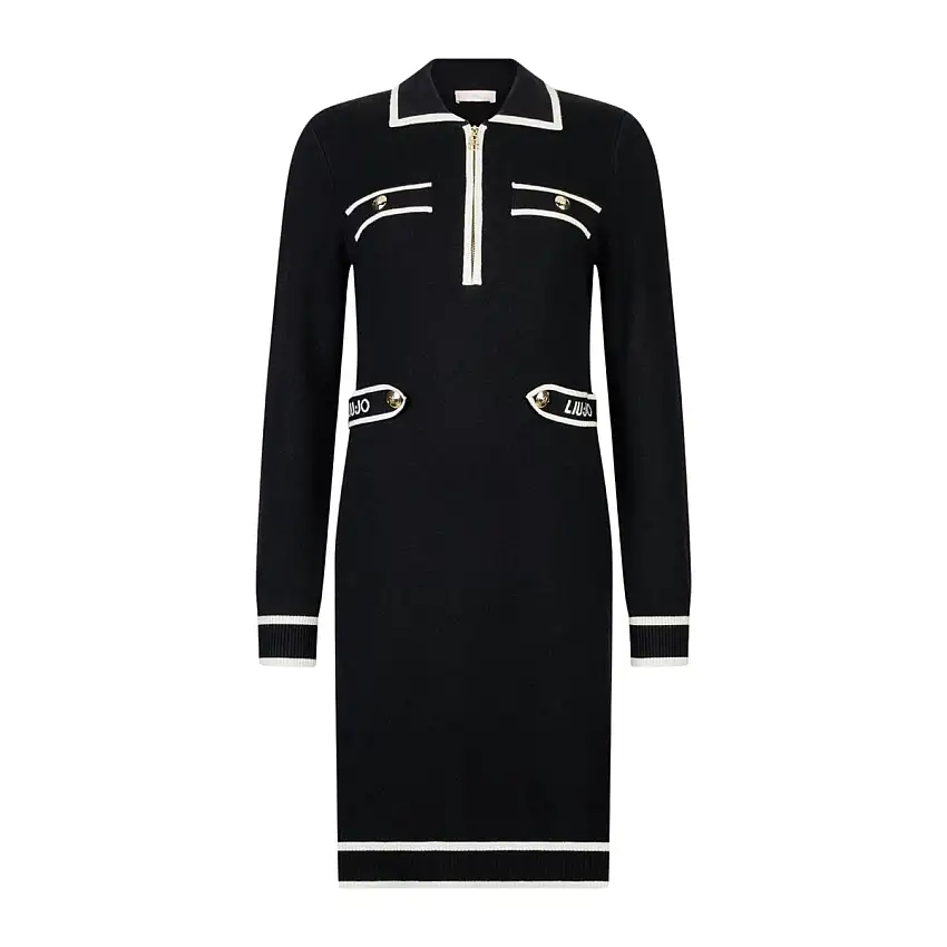 Abito Donna in maglia mezza zip