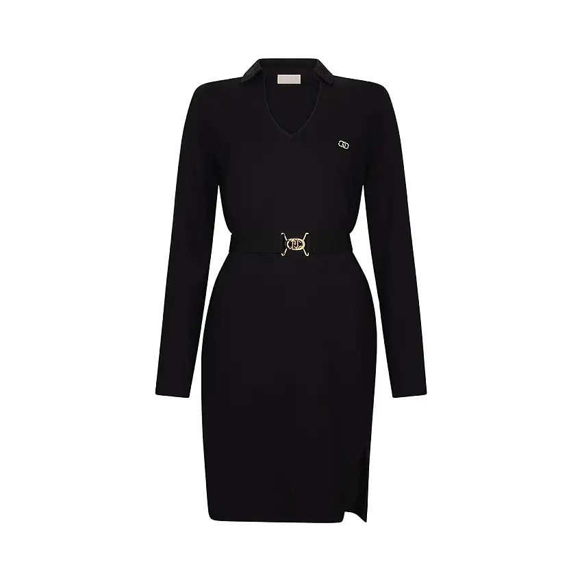 Abito Donna mini con cinta e spacco