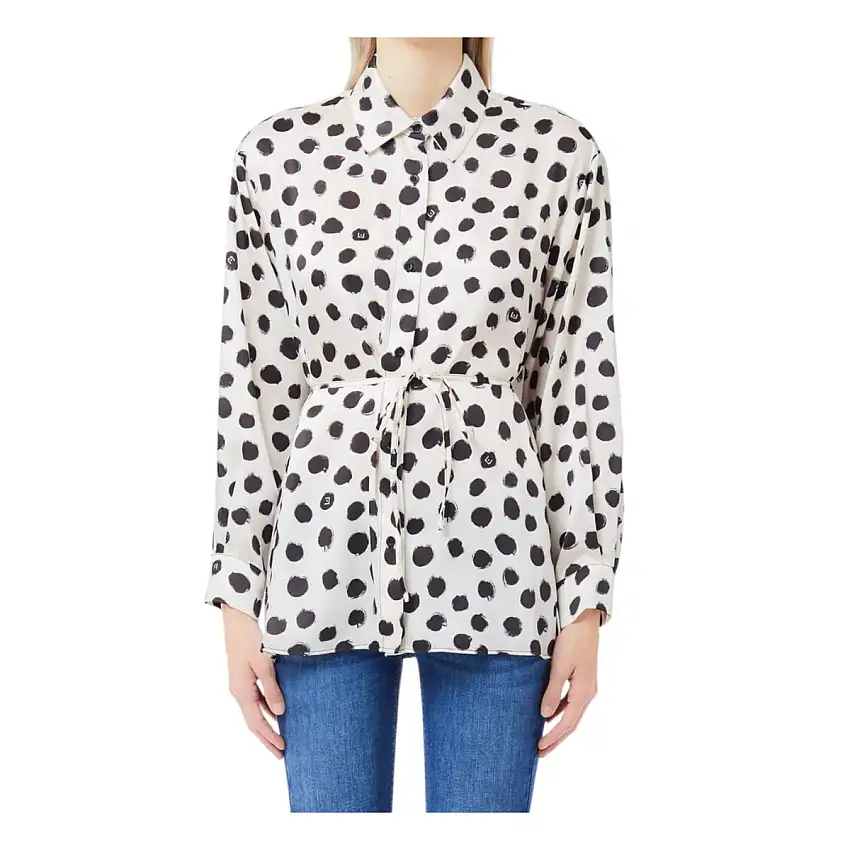 Camicia Donna a pois con laccetto