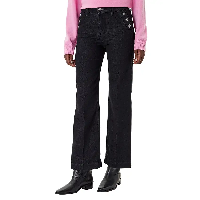 Jeans Donna flare bottoni laterali