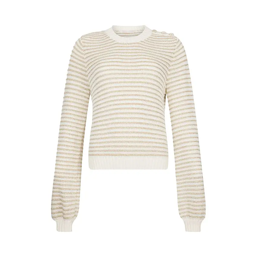 Maglia Donna a righe con bottoni