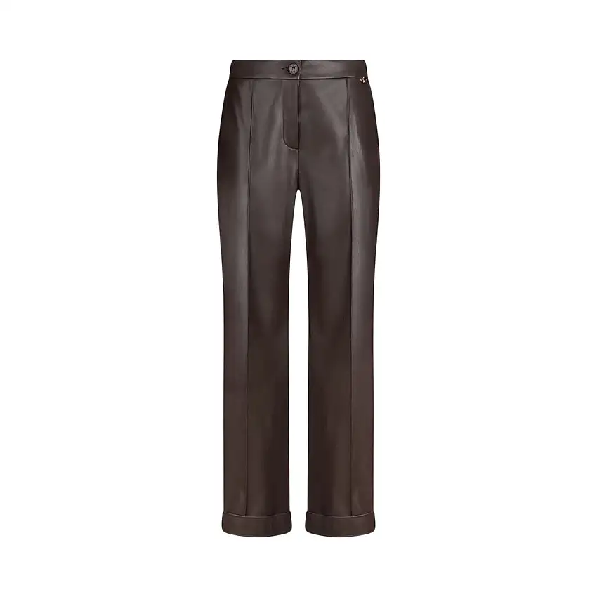Pantalone Donna effetto pelle con elastico