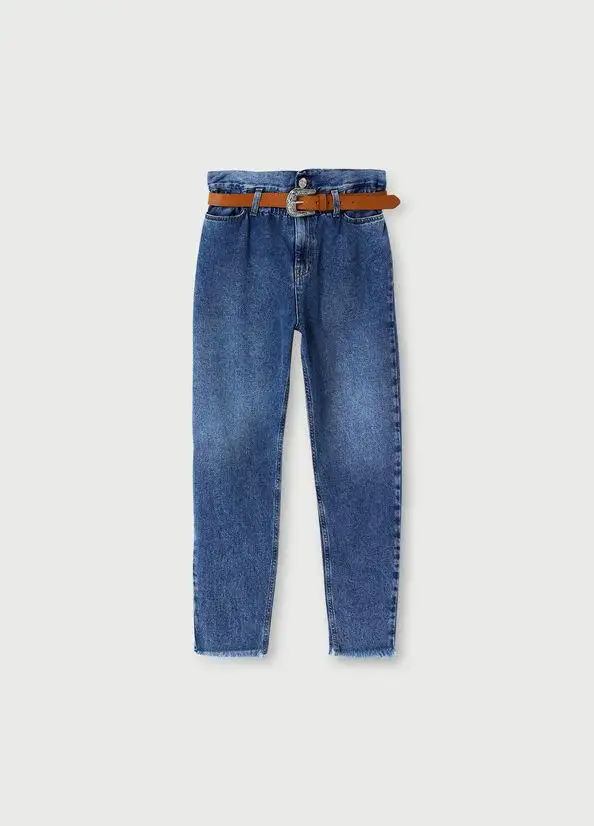 Jeans Donna UA1072D4623 a vita alta con cintura