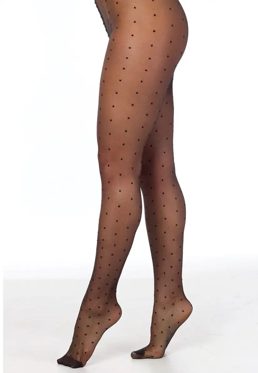 Pamela Mann - Luxury Sheer Dotty Black - Collant