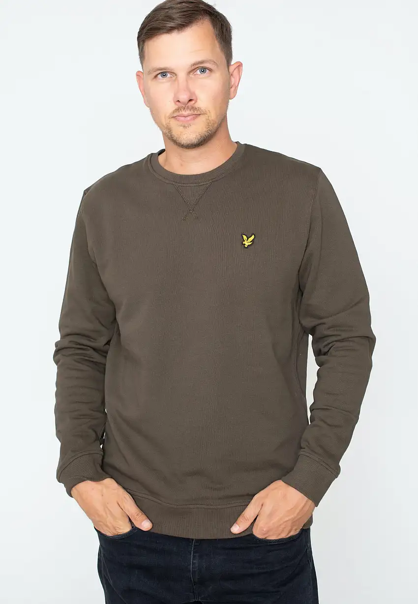 Lyle & Scott - Crew Neck Olive - Felpa