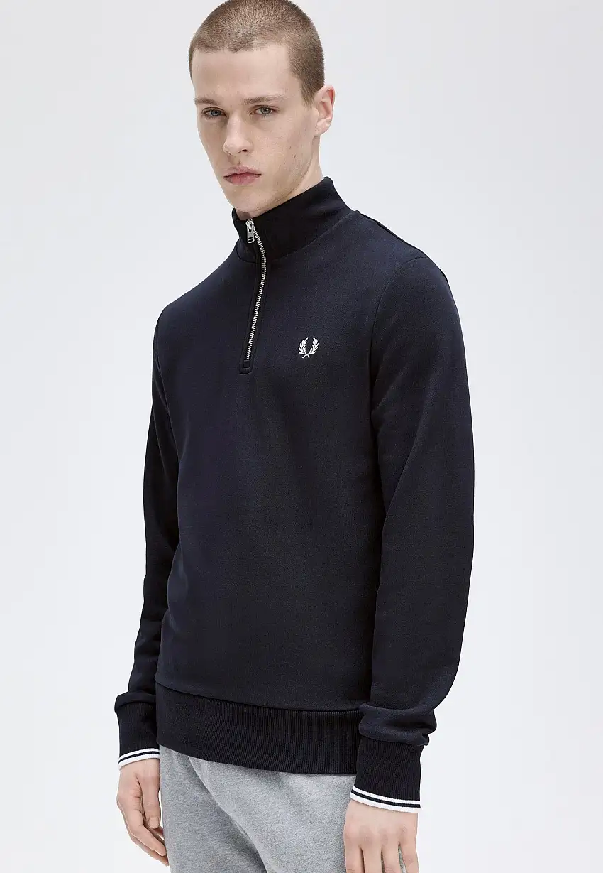 Fred Perry - Half Zip Navy - Pullover