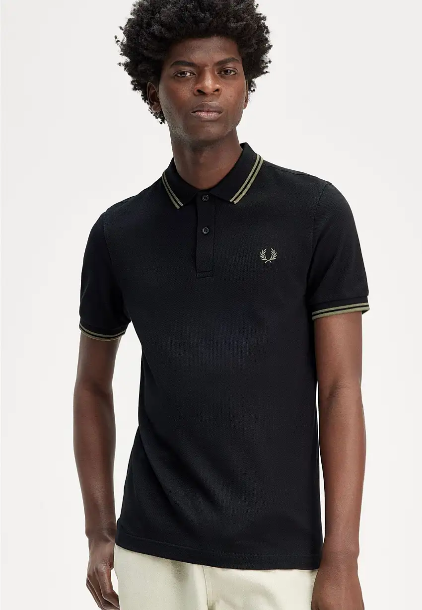 Fred Perry - The Twin Tipped Black/Lr Wgre - Polo