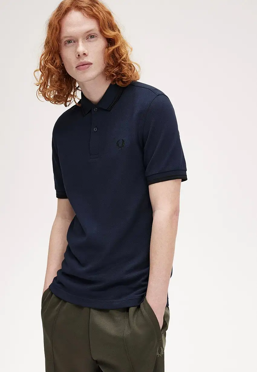 Fred Perry - The Twin Tipped Dkcarbon/Black - Polo
