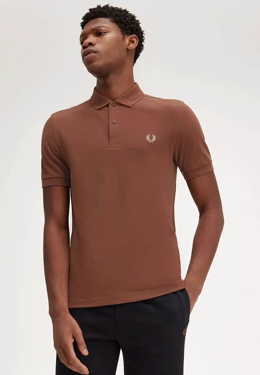 Fred Perry - Plain Whisky Brown/Porridge Marl - Polo