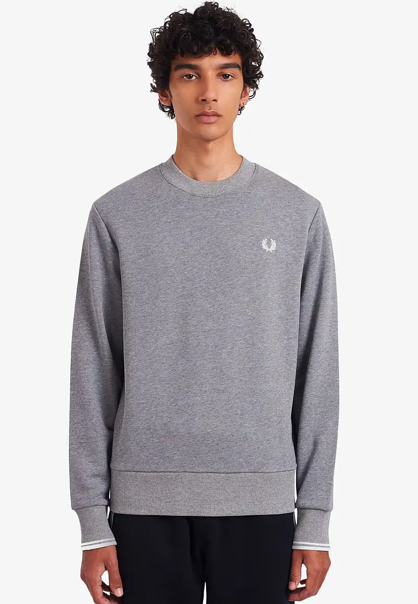 Fred Perry - Crew Neck Steel Marl - Felpa