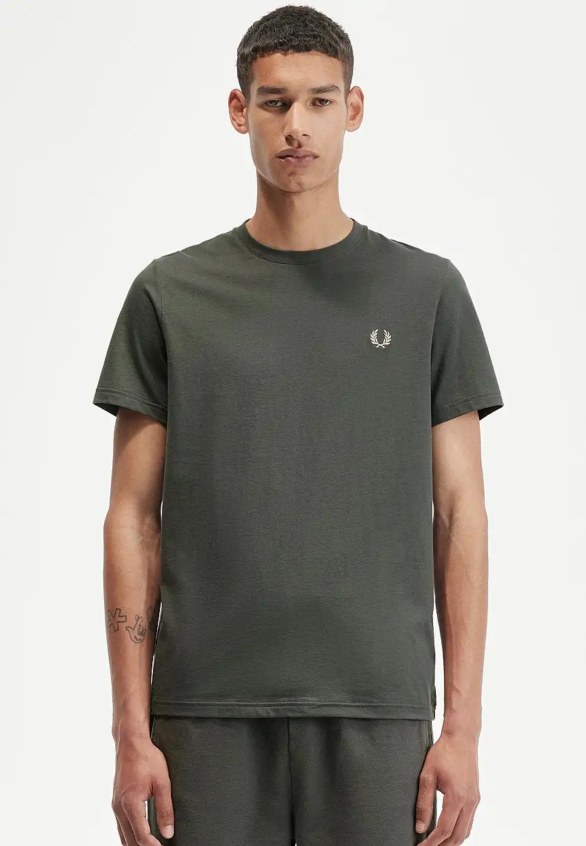 Fred Perry - Rear Powder Laurel Graphic Field Green - T-Shirt