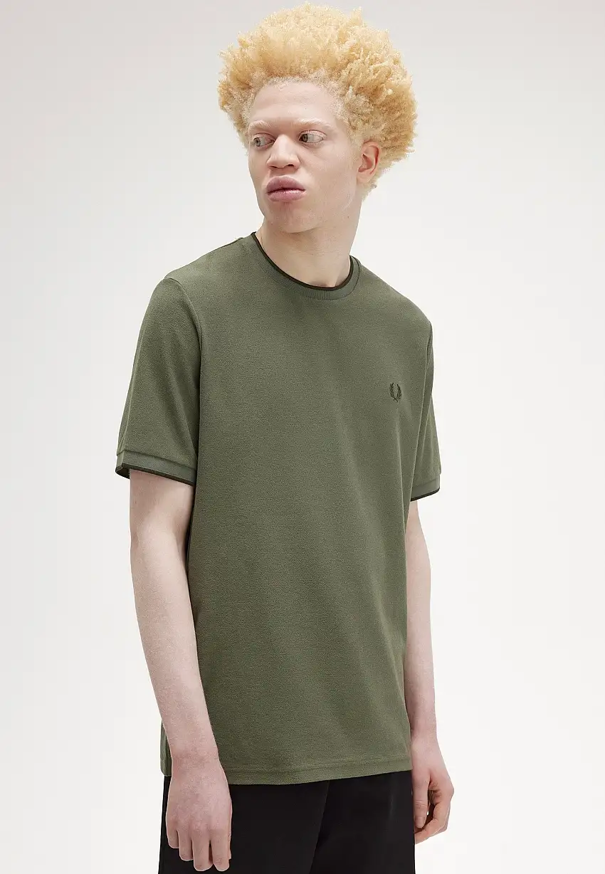 Fred Perry - Crepe Pique Laurel Wreath Green - T-Shirt