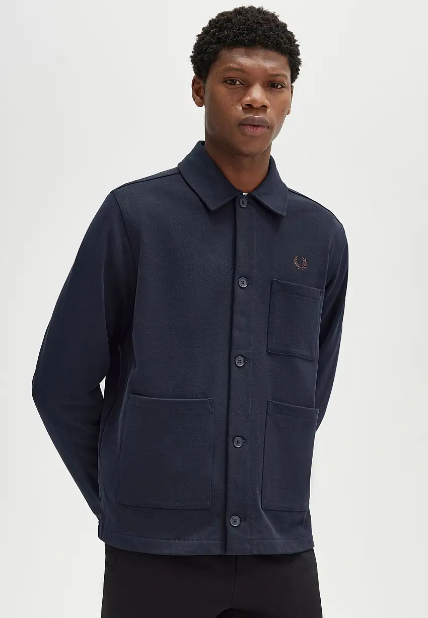 Fred Perry - Heavyweight Sweat Navy - Giacca