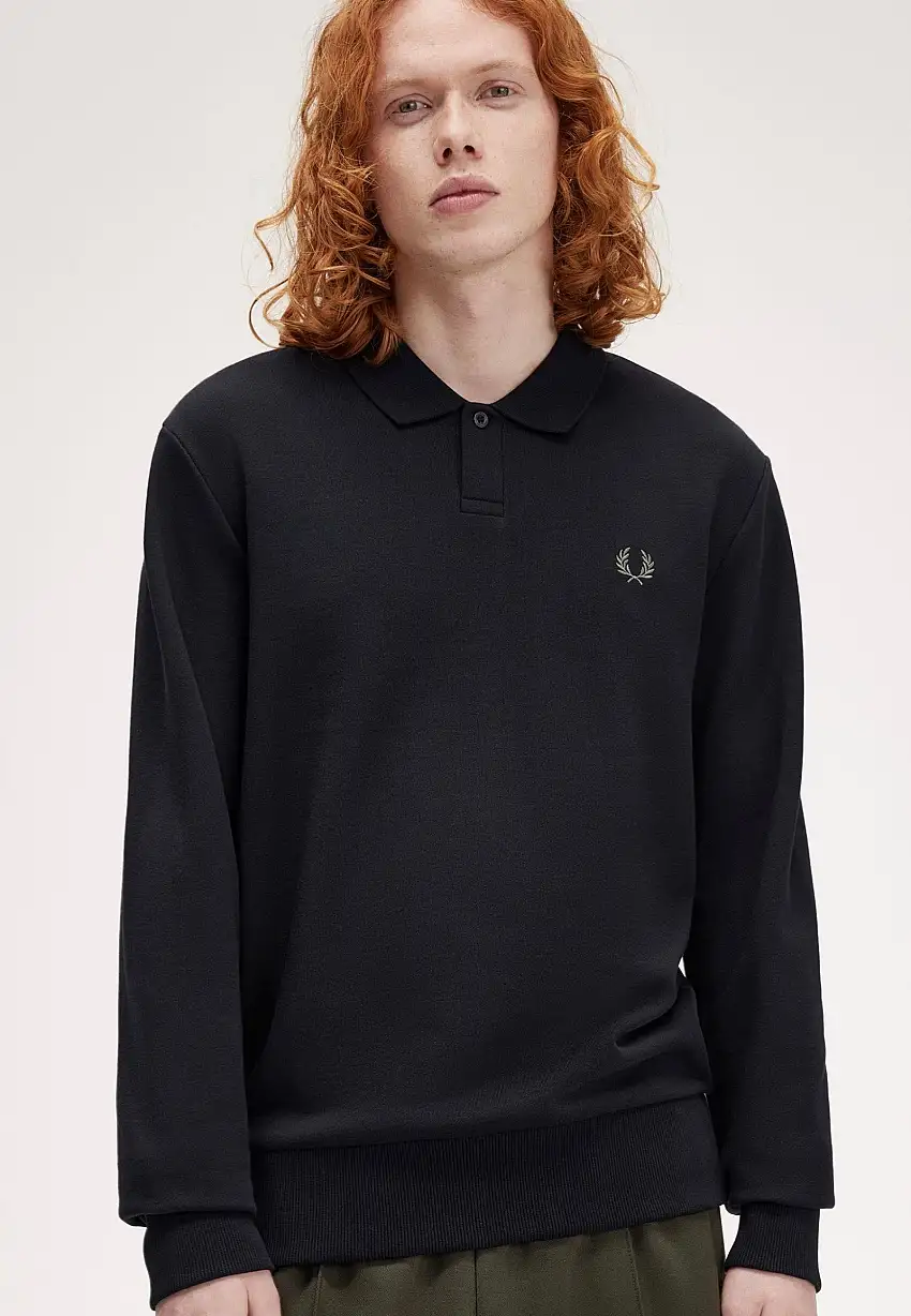 Fred Perry - Collared Black - Felpa