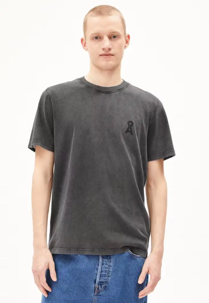 Armedangels - Maarkos Gmt Dye Black Washed - T-Shirt