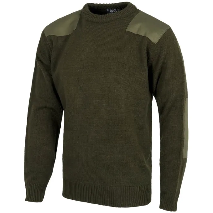 Maglione girocollo in punto grosso con rinforzi - Workteam