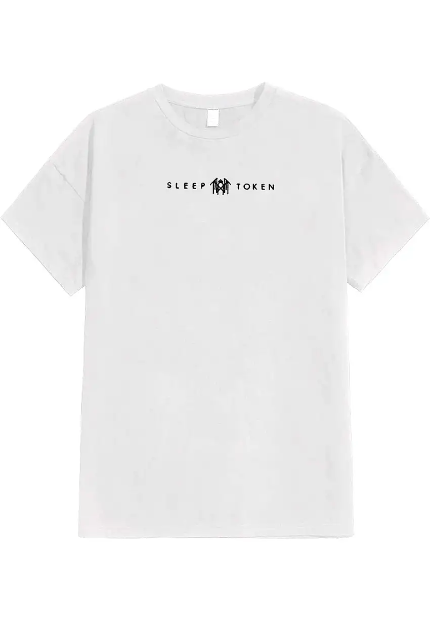 Sleep Token - Small Logo Embroidered White - T-Shirt