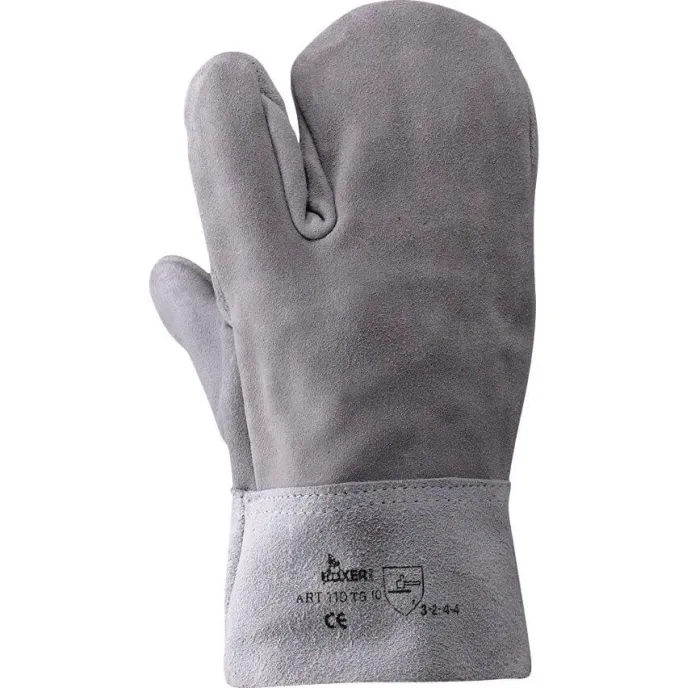 Manopola da lavoro in Pelle Crosta di Groppone 3 DITA - 110