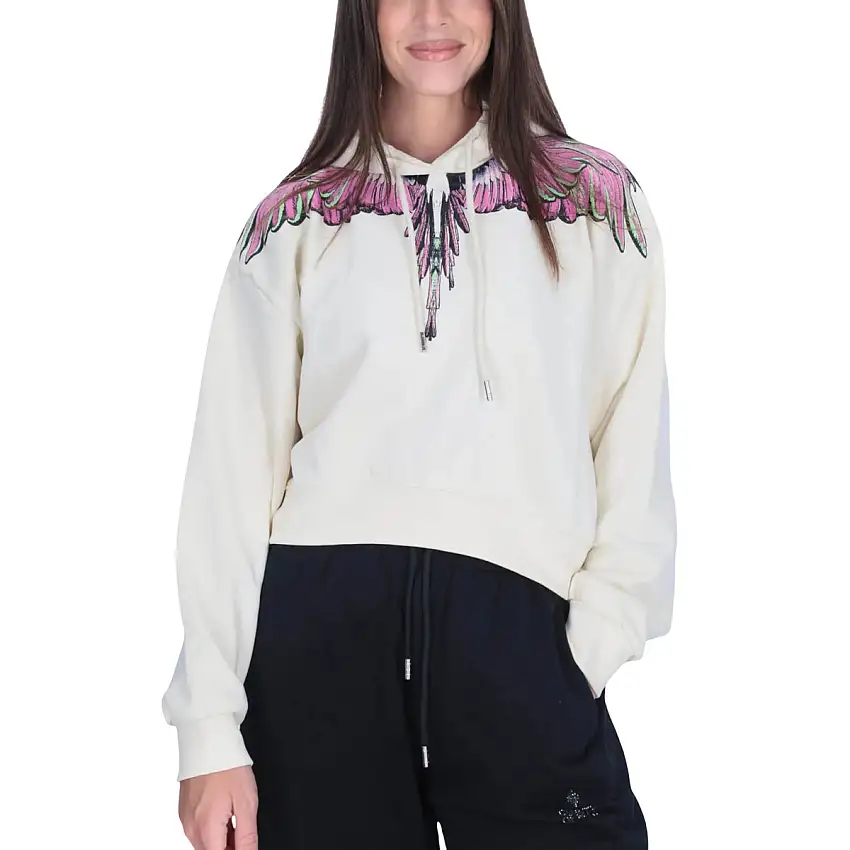 Felpa Donna crop grafica colorata