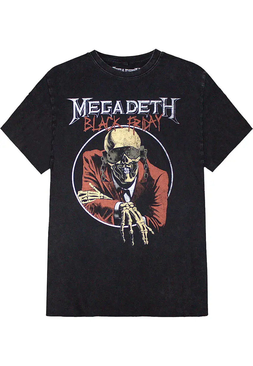 Megadeth - Black Friday Stone Washed - T-Shirt