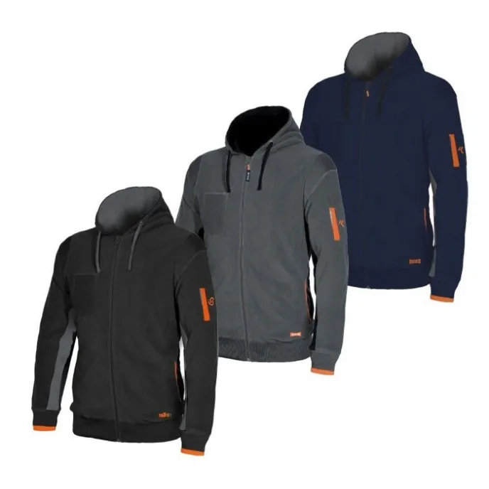 Felpa da lavoro in micropile con cappuccio ISSA LINE - 04807 Ortigara