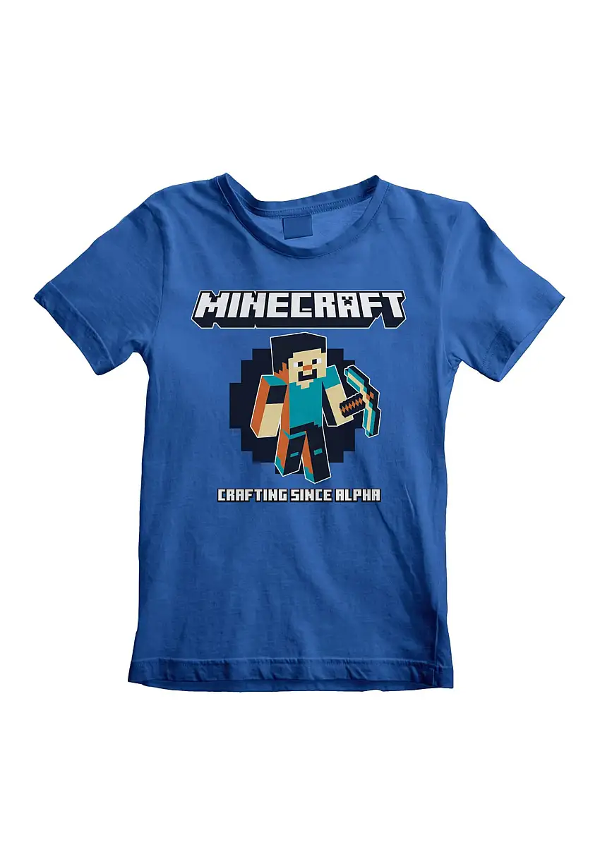 Minecraft - Crafting Since Alpha Kids Blue - T-Shirt