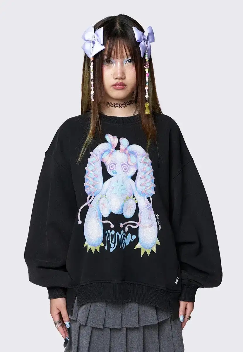 Minga London x Ema Gaspar - Bunny Graphic - Felpa