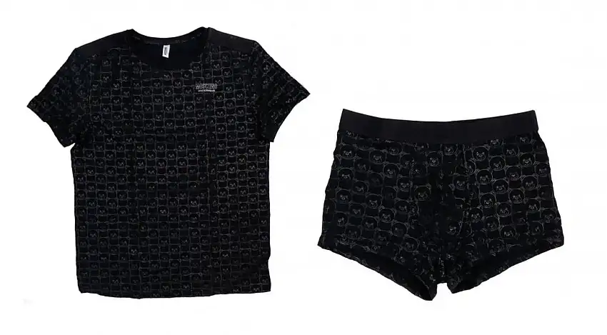 V1A2102 TEE+BOXER Nero