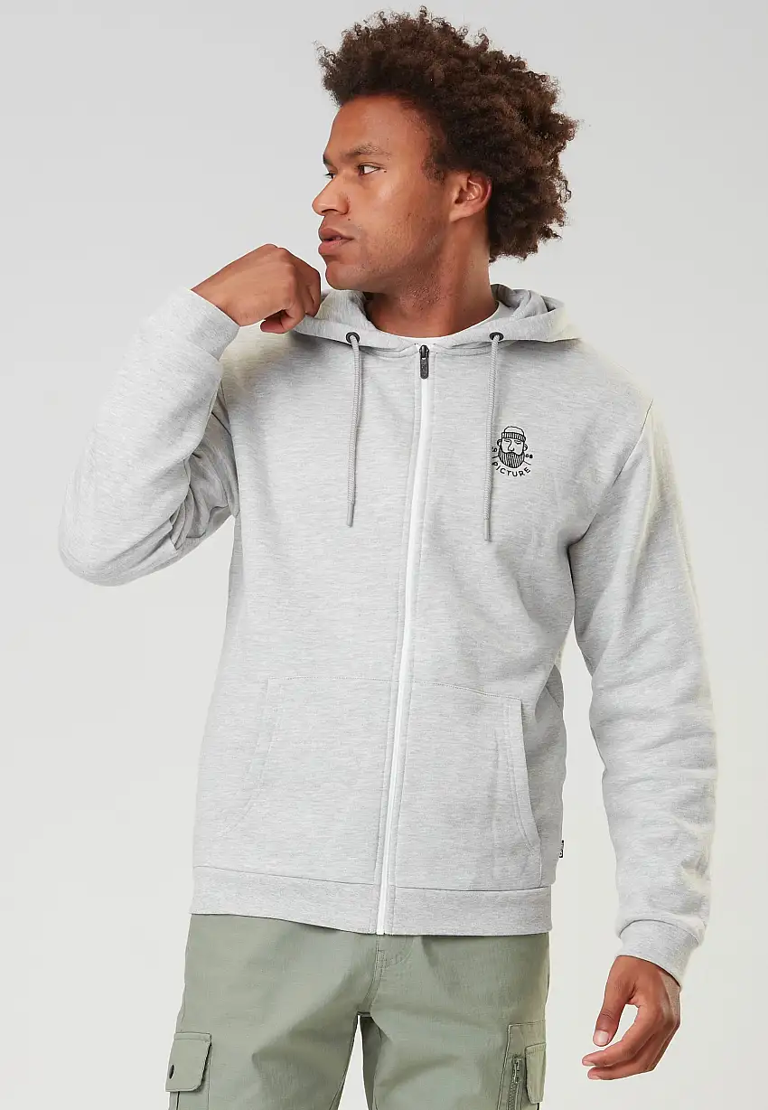 Picture - Chewko Grey Melange - Felpa con zip