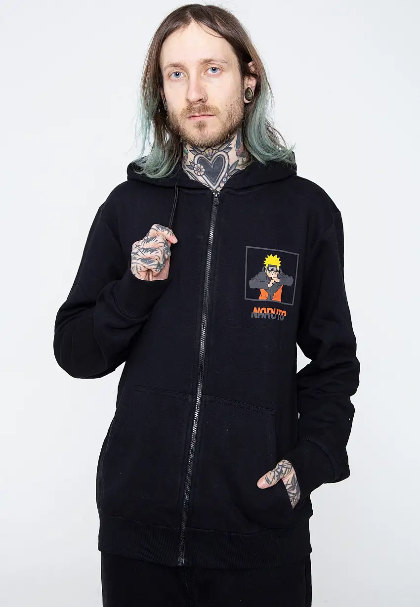 Naruto - Attack Backprint - Felpa con zip