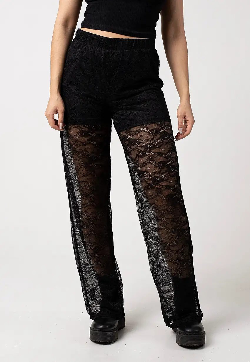 Noisy May - Carota Lace Black - Pantaloni