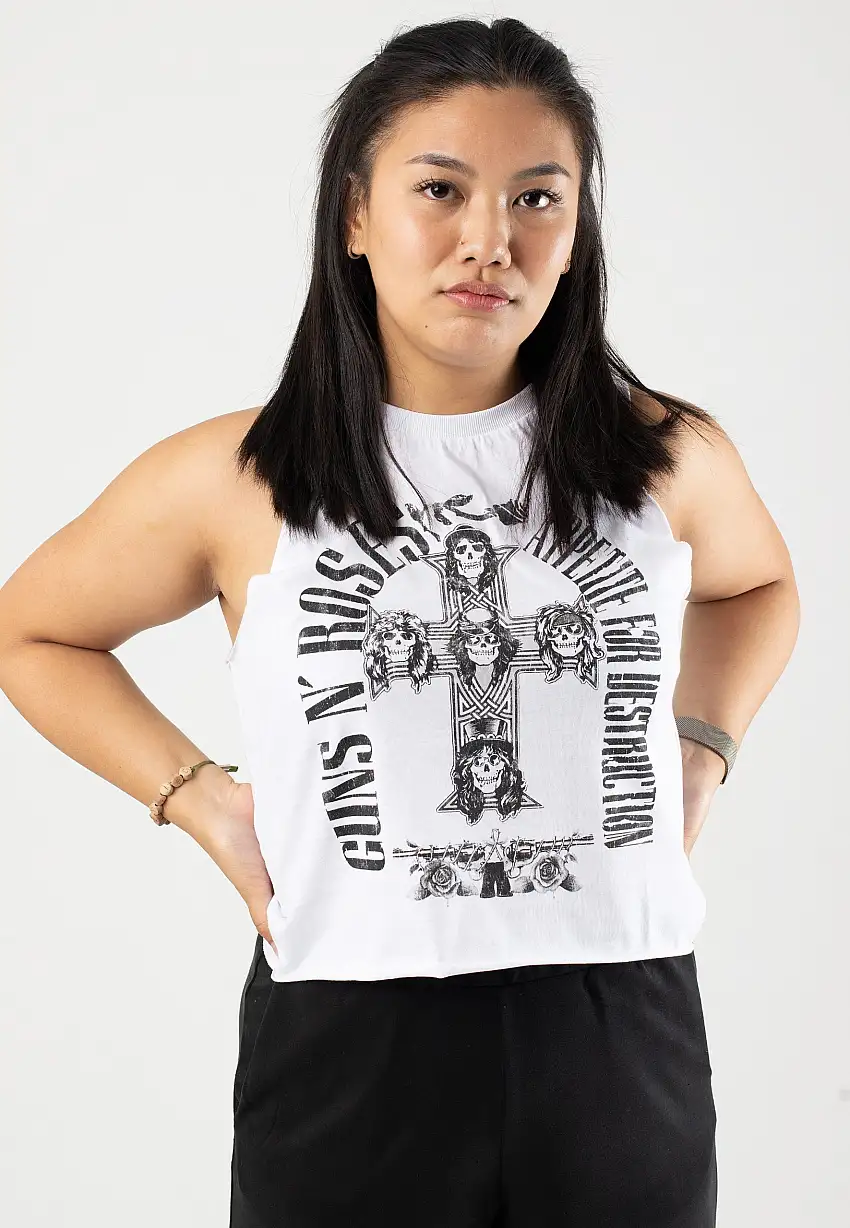 Noisy May x Guns N' Roses - Max O Neck Bright White - Top