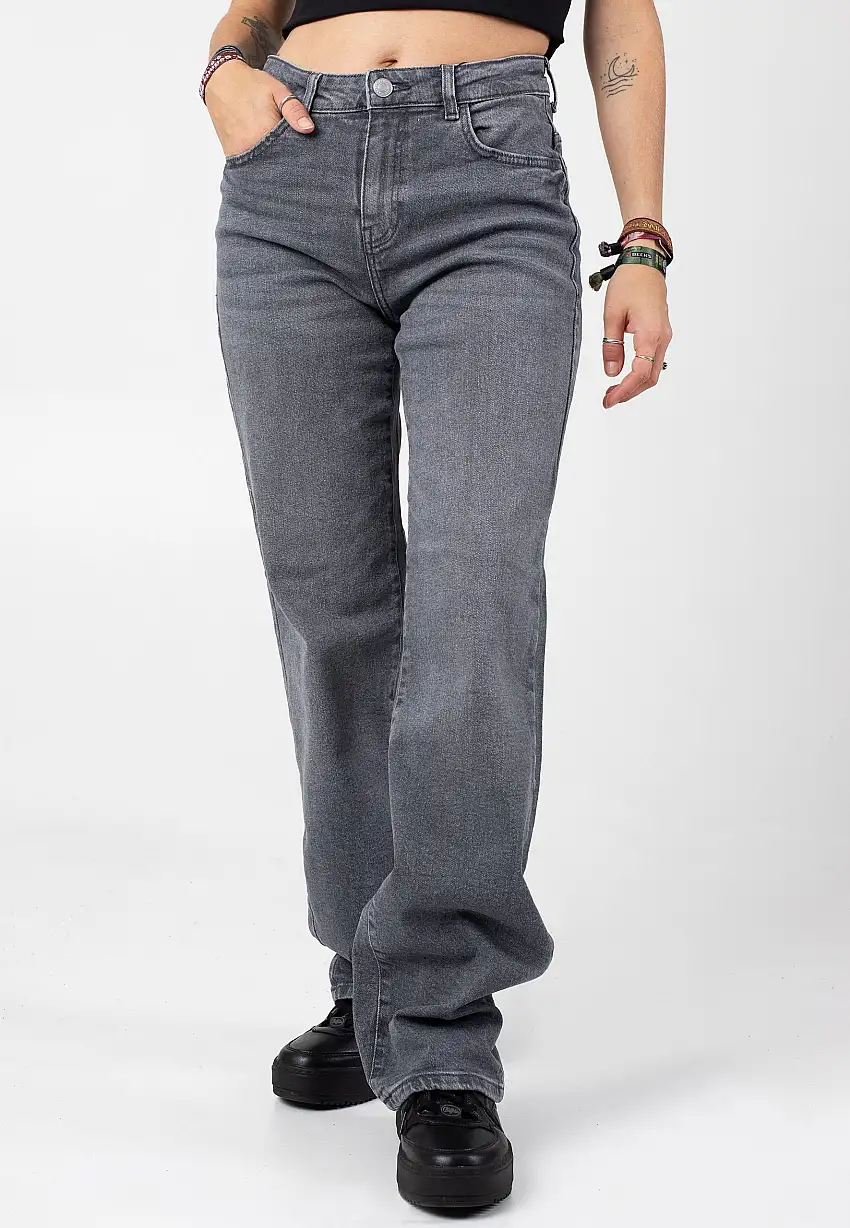 Noisy May - Yolanda Dark Grey Denim Grey - Jeans