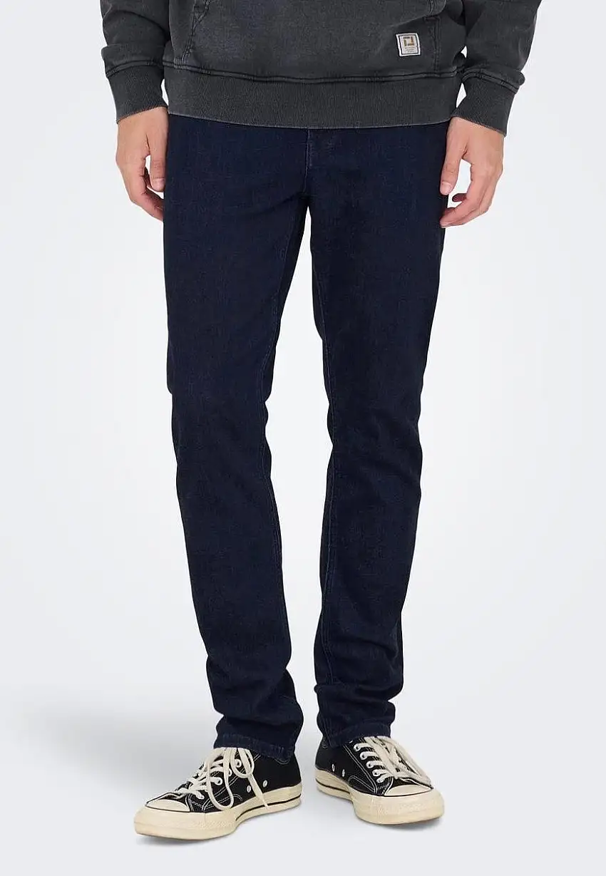 Only & Sons - Loom Slim One Dark Blue Denim - Jeans