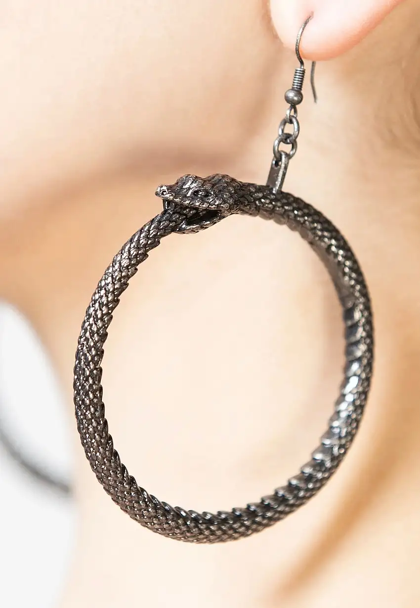 Killstar x Twin Temple - Ouroborous Curse Black - Orecchini