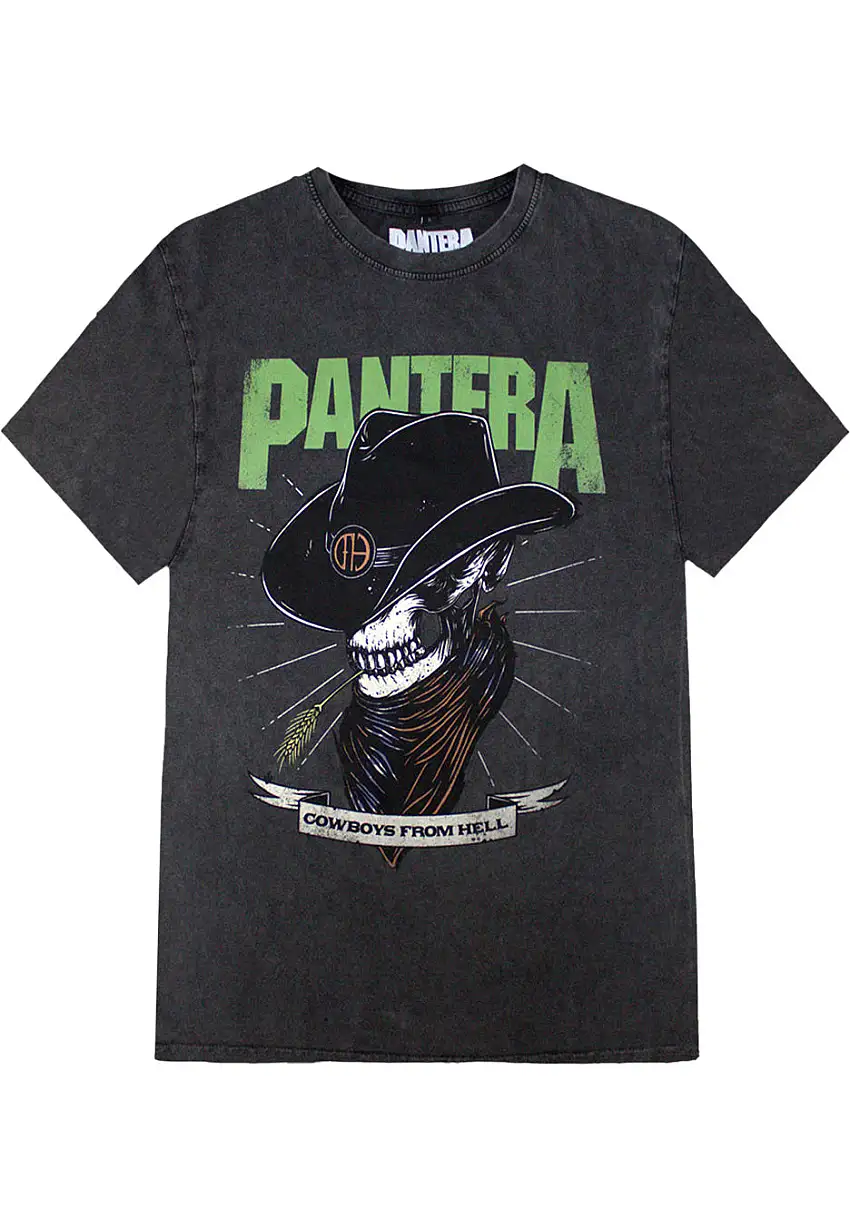 Pantera - Skeleton Cowboy Stone Washed - T-Shirt