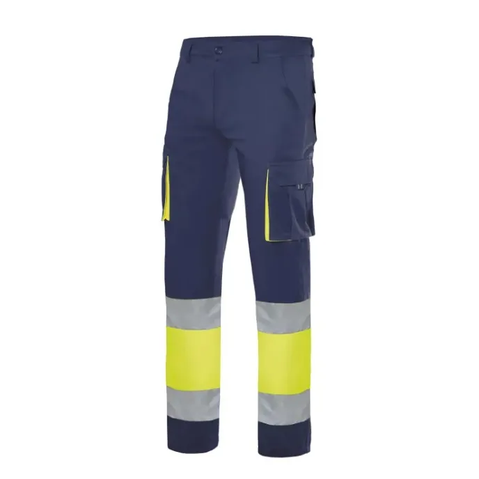 Pantalone bicolore da Lavoro Alta Visibilità Stretch Multitasche Velilla 303002S