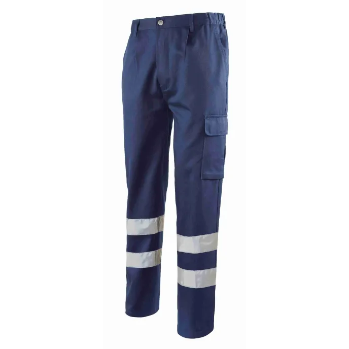 Pantalone da lavoro 100% cotone Alta visibilità Multitasche Logica 9030AID-L