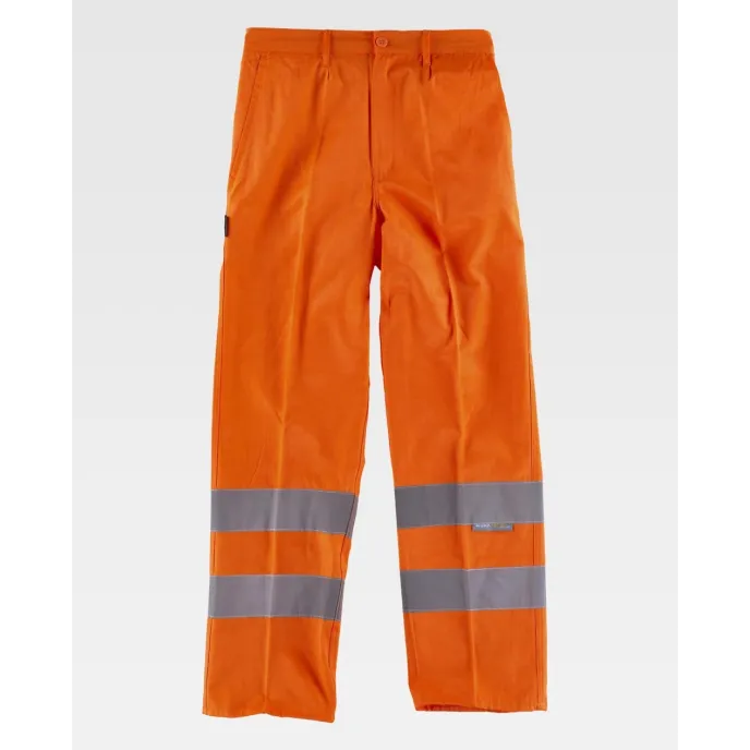 Pantalone da Lavoro Alta Visibilità con Bande Rinfrangenti C3915 - Workteam