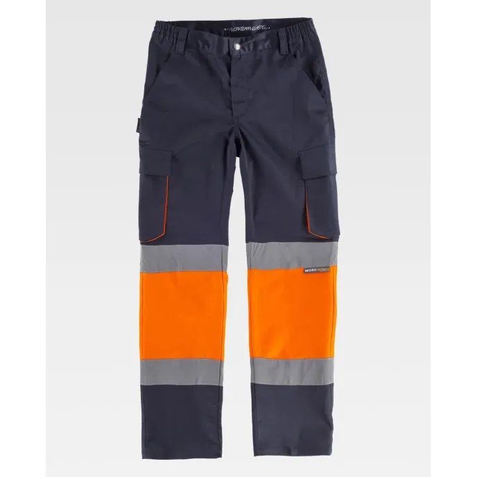 Pantalone da Lavoro Bicolore Alta Visibilità C3218 - Workteam