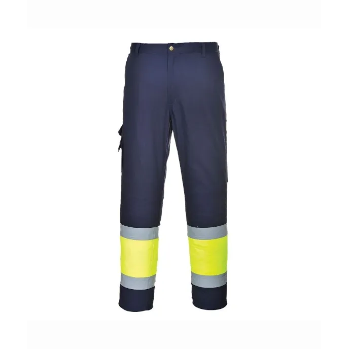 Pantalone da Lavoro Combat Bicolore Alta Visibilita Portwest E049