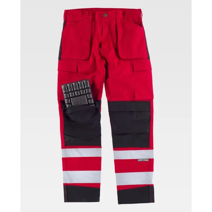 Pantalone da Lavoro Multitasche Stretch Alta Visibilità C2913 - Workteam