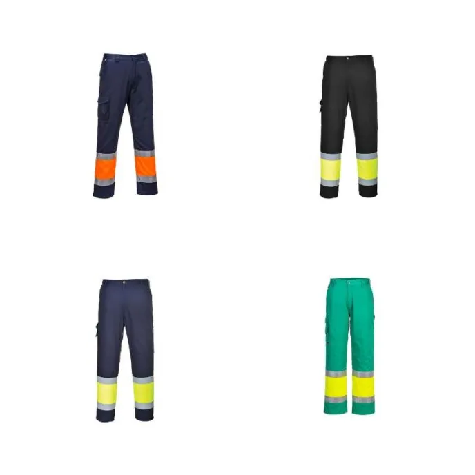 Pantaloni da Lavoro Alta Visibilità Multitasche Leggeri Portwest L049