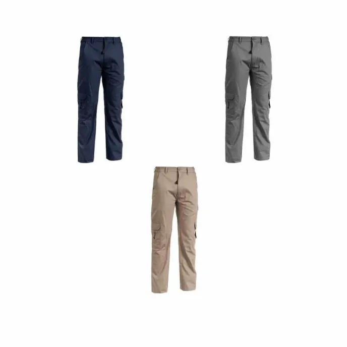 Pantaloni da Lavoro Multitasche Stretch 100% Cotone Sottozero Brasco E0203