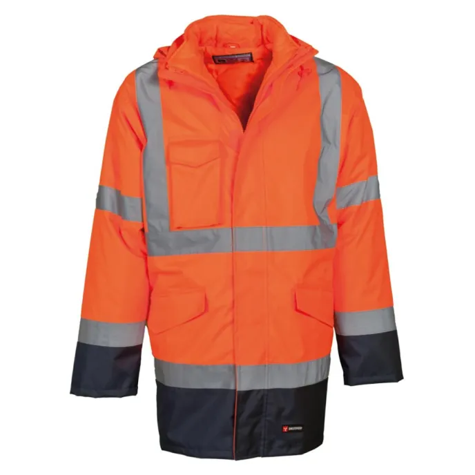 Parka bicolore da lavoro 4 in 1 Alta Visibilità Multitasche Payper Dockyard