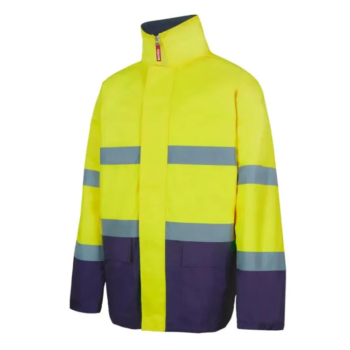 Parka bicolore da Lavoro Alta Visibilità Multitasche Velilla 306002