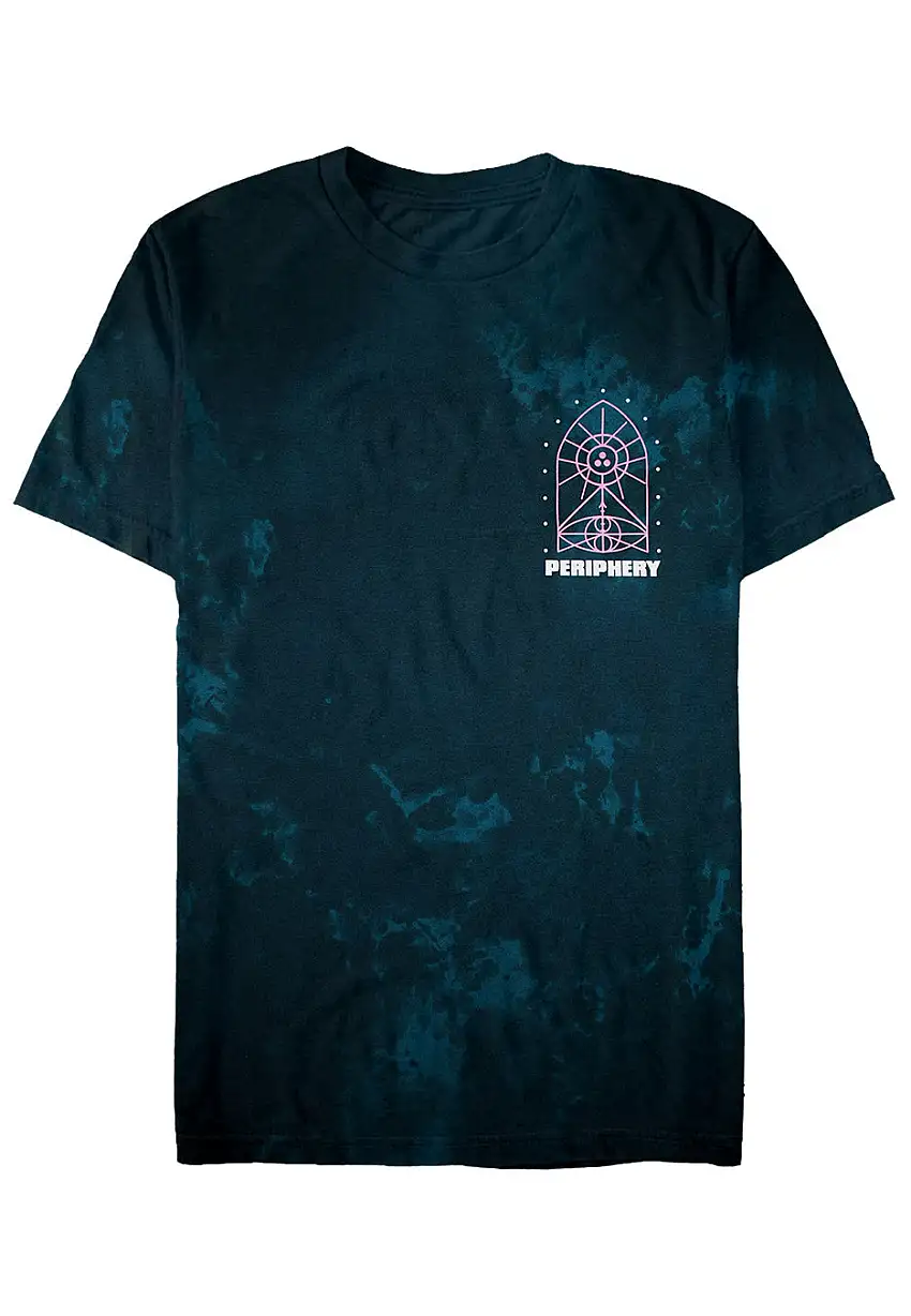 Periphery - 3Dot Geometric Symbols Teal Tie Dye - T-Shirt