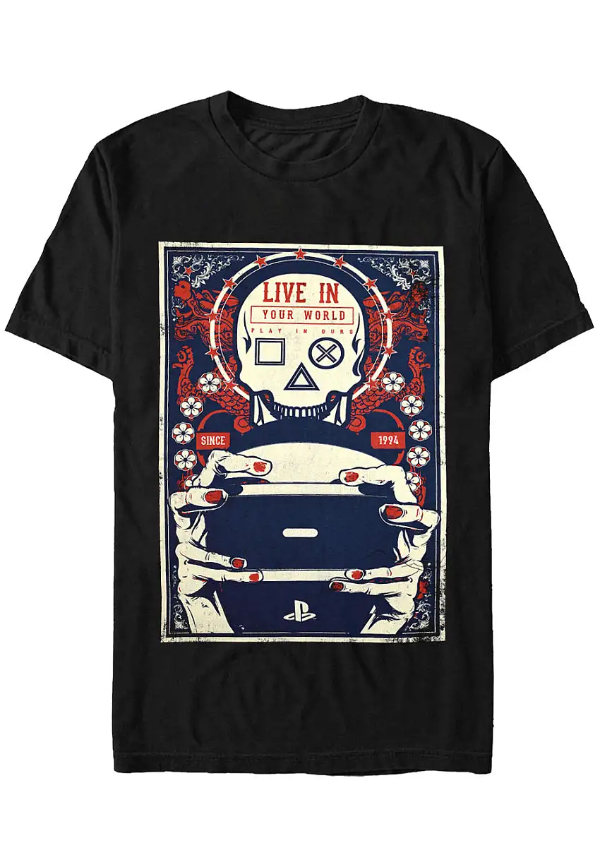 Playstation - Gaming Skull - T-Shirt