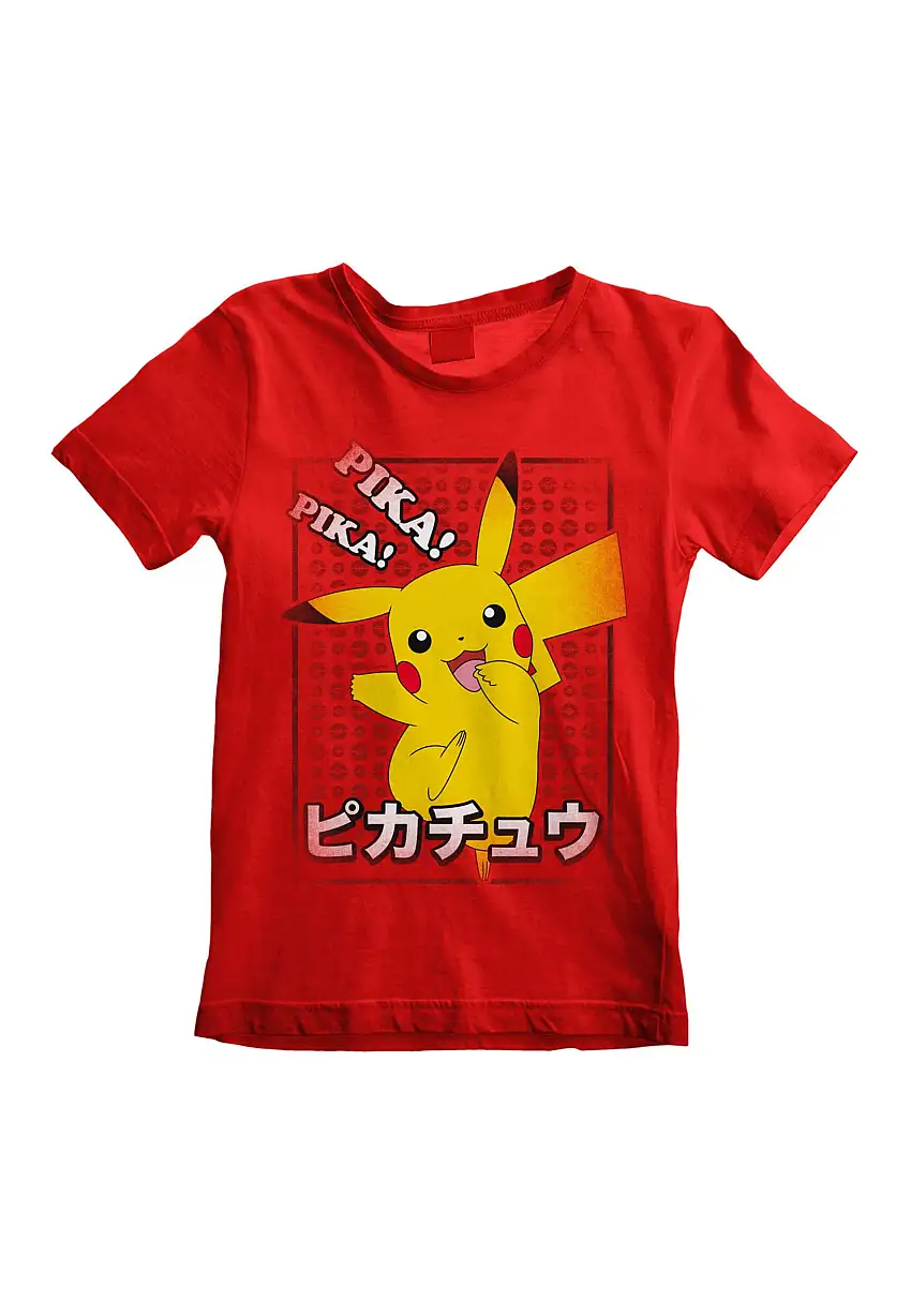 Pokémon - Pika Pika Japanese Kids Red - T-Shirt