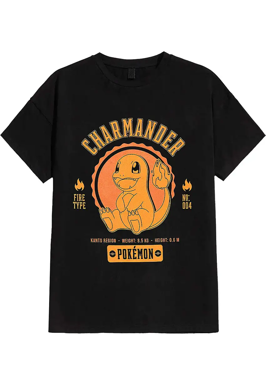 Pokémon - Collegiate Charmander - T-Shirt